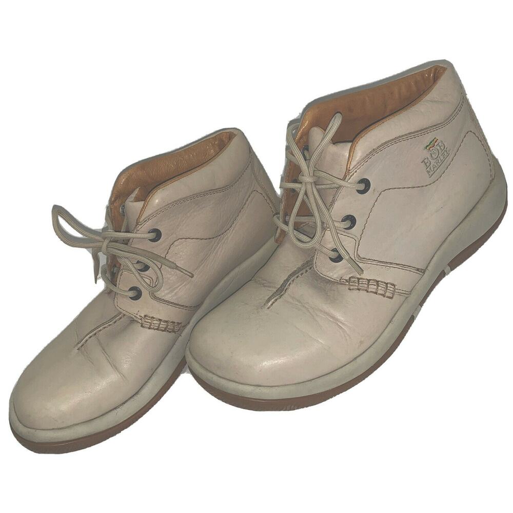 Bob Marley Chukka Shoes Boots Ivory Dress Casual Comfortable Leather Sz 12 Mens